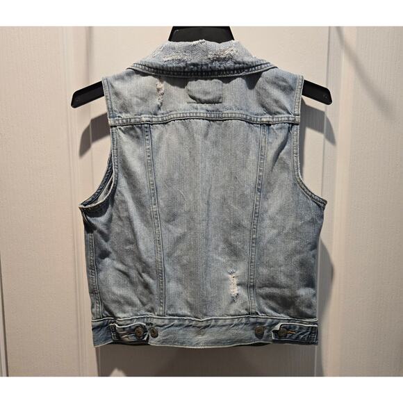 Levi's XX distressed denim vest sz M - Picture 2 of 10